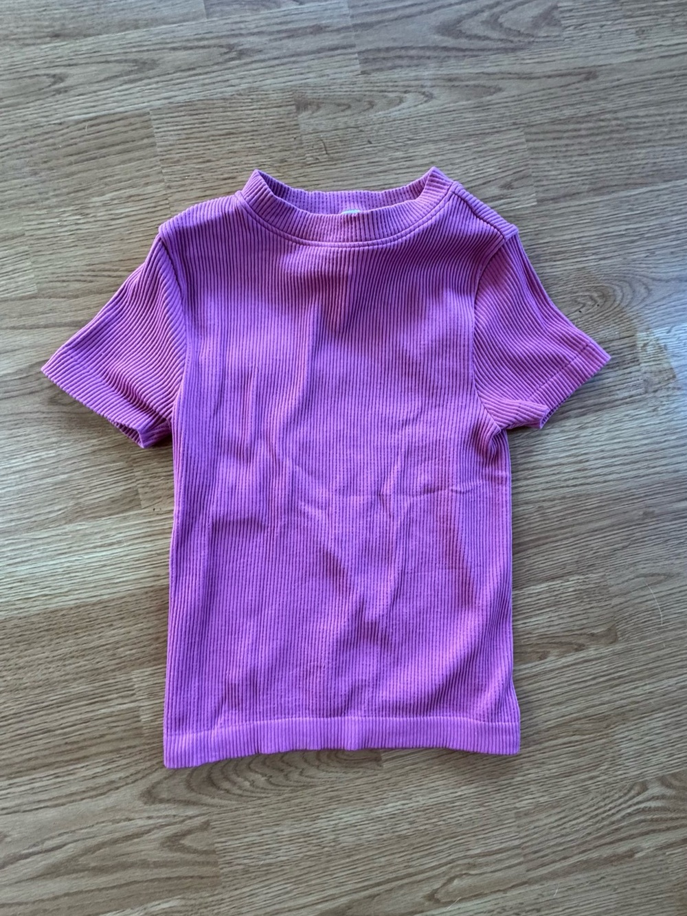 NWT Old Navy Pink Ribbed Short Sleeve Tee